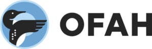 OFAH text logo showing a small icon of a loon